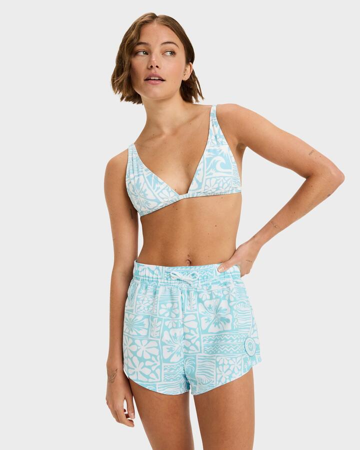 Image of Swimwear. Productname: Roxy - Womens No Bad Waves 2" Boardshorts - Sky Blue Surfenirs - in Sky Blue Surfenirs colour by brand - Roxy