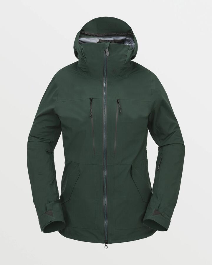 Image of Coats & Jackets. Product name - Volcom Womens Vs 3L Stretch Gore-Tex Snow Jacket Scarab in Scarab colour by brand - Volcom