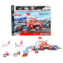 Image of Toy Playsets. Product name - Majorette Qantas Airport Playset in colour by brand - Majorette
