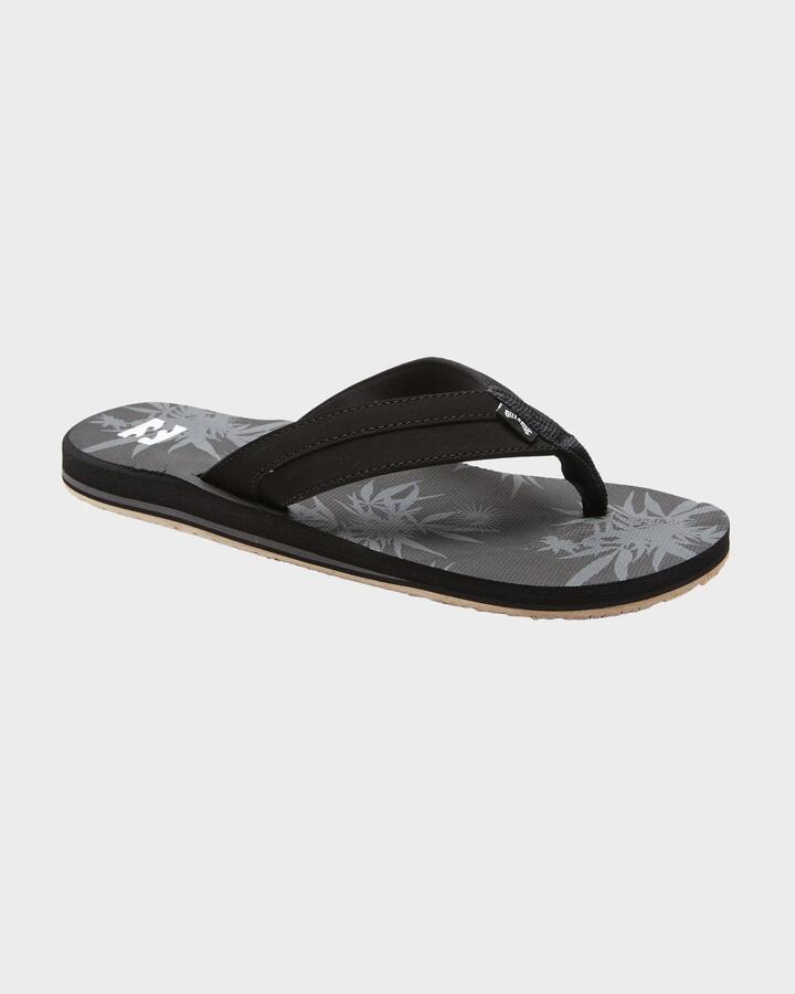 Image of Sandals. Product name - Billabong Mens All Day Imp Print Sandals Black in Black colour by brand - Billabong