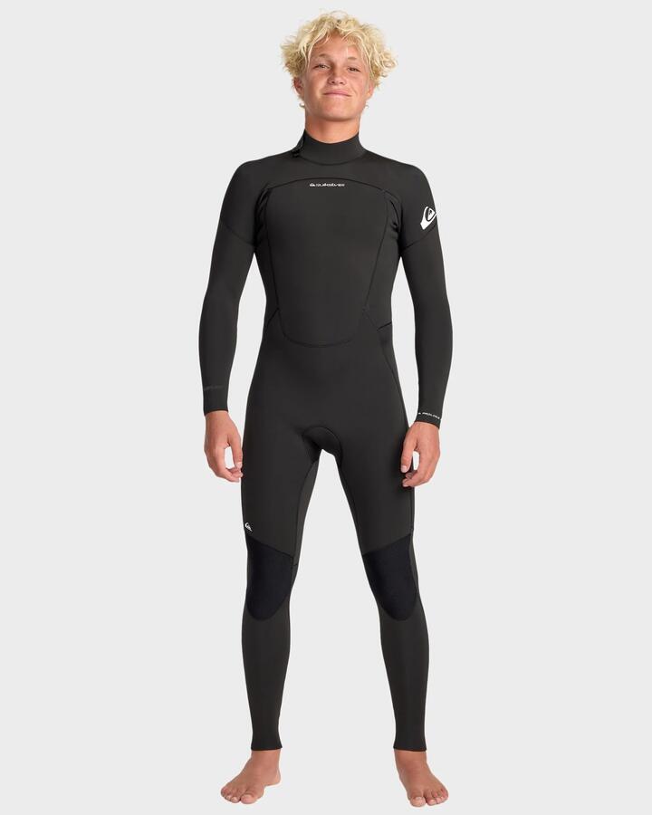 Image of Wetsuits. Product name - Quiksilver Mens Prologue+ 4/3Mm Back Zip Gbs Wetsuit Black in Black colour by brand - Quiksilver