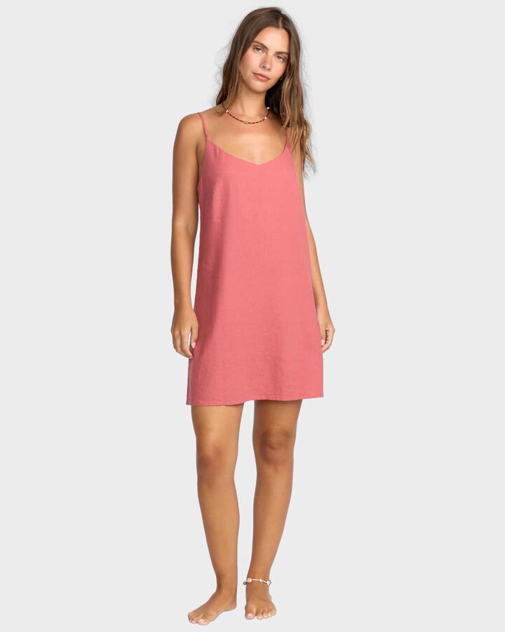 Image of Dresses. Product name - Billabong Womens Summer Love Mini Dress Wild Ginger in Wild Ginger colour by brand - Billabong