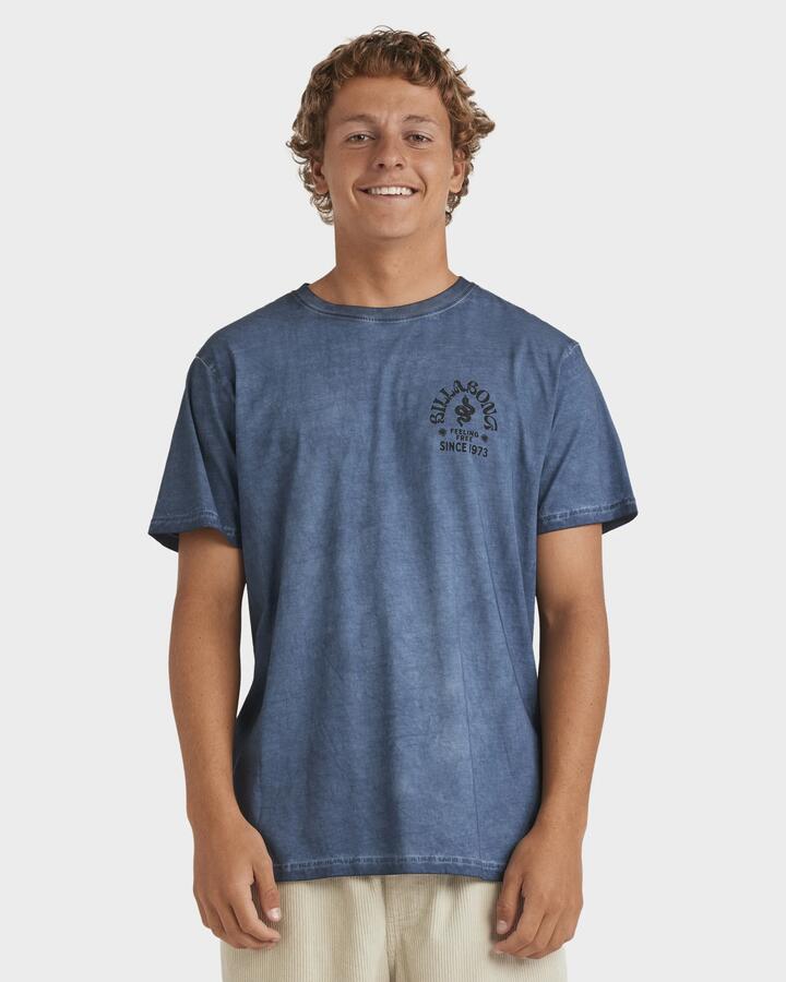 Image of T-Shirts. Productname: Billabong Mens Big Wave Shaz T-Shirt Steel Blue - in Steel Blue colour by brand - Billabong