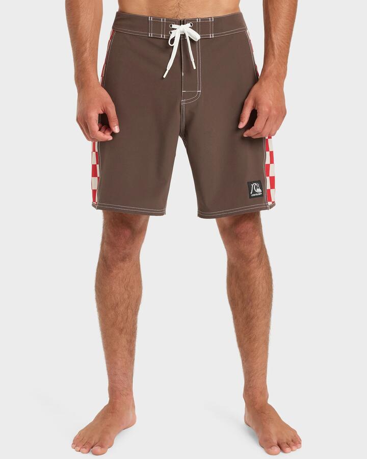 Image of Swimwear. Product name - Quiksilver Mens Original Arch 18" Boardshorts Chocolate Brown in Chocolate Brown colour by brand - Quiksilver