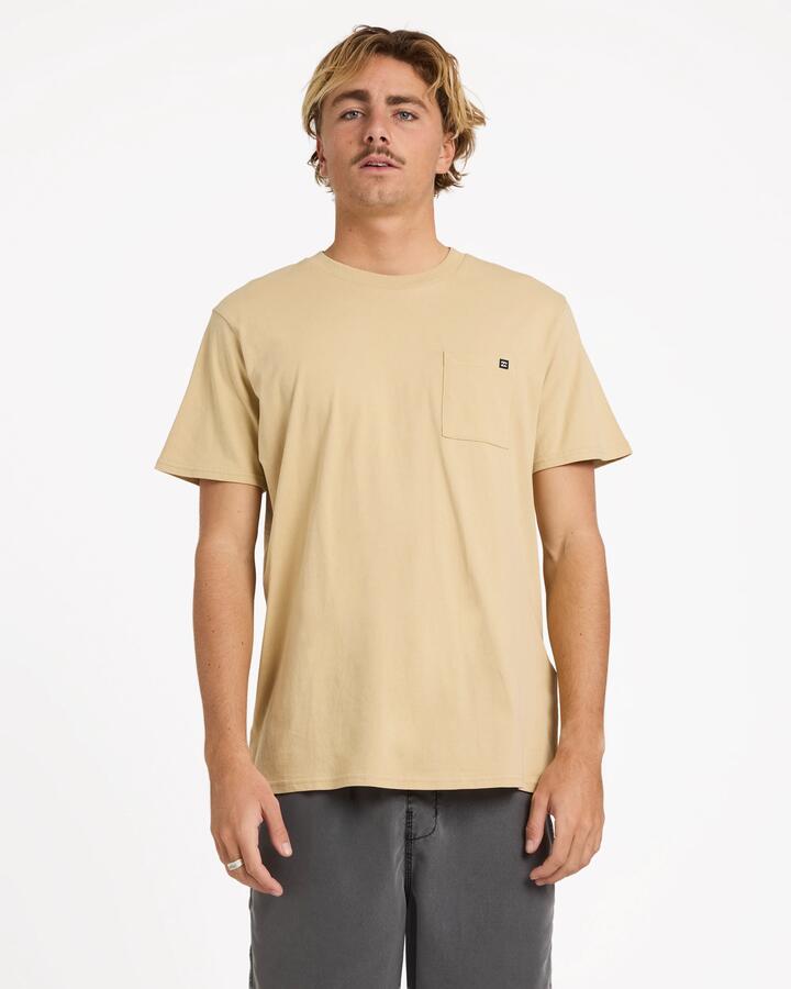 Image of T-Shirts. Product name - Billabong Mens Premium Pocket T-Shirt Light Khaki in Light Khaki colour by brand - Billabong
