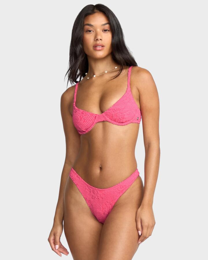 Image of Swimwear. Product name - Billabong Womens We'Re Wild Hike Bikini Bottom Paradise Pink in Paradise Pink colour by brand - Billabong