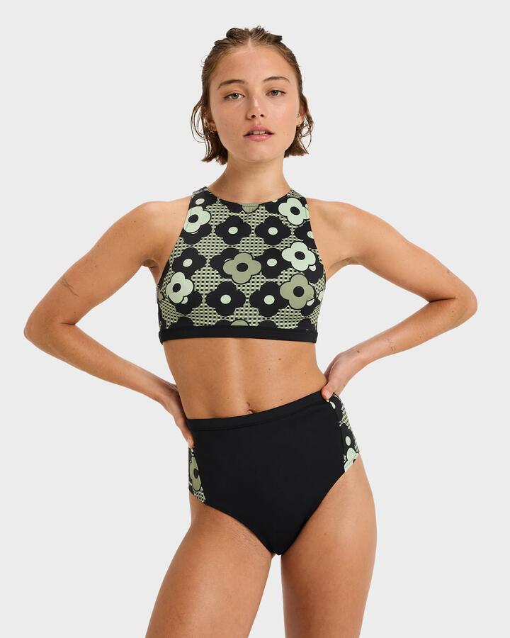 Image of Swimwear. Product name - Roxy Womens Rozy Pro Wave Bikini Bottom Anthracite Roxy Pro in Anthracite Roxy Pro colour by brand - Roxy