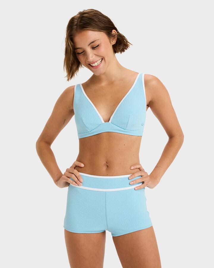 Image of Swimwear. Product name - Roxy Womens Kauai Moderate Tie Side Bikini Bottom Sky Blue in Sky Blue colour by brand - Roxy