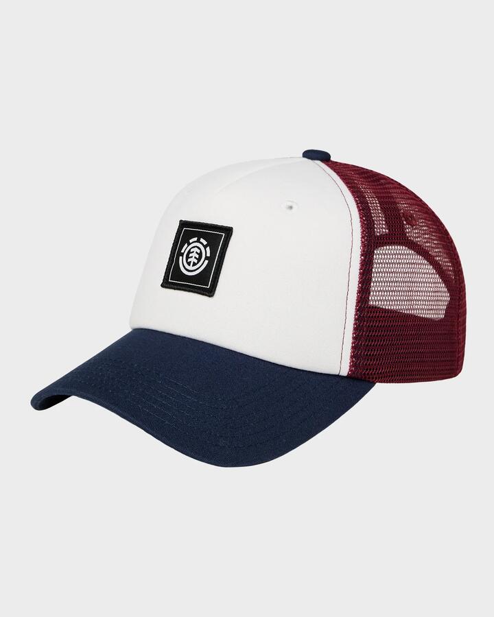 Image of Hats. Productname: Element Mens Icon Mesh Trucker Cap Vintage Red - in Vintage Red colour by brand - Element