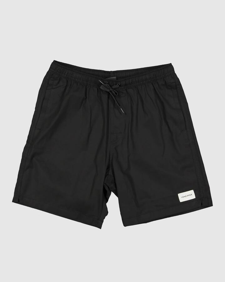 Image of Swimwear. Product name - Von Zipper Boys 8-16 Salty Dog Boardshorts Black in Black colour by brand - Von Zipper