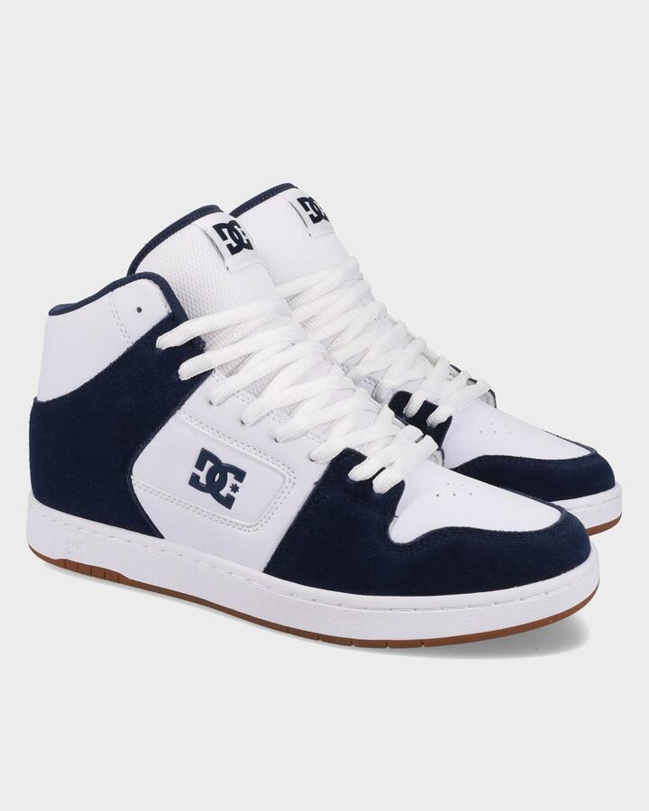 Image of Sneakers. Product name - DC Shoes Mens Manteca 4 Hi Sneakers Navy/White in Navy/White colour by brand - DC Shoes