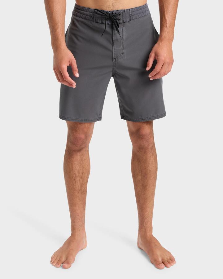 Image of Swimwear. Product name - Quiksilver Mens Surfsilk 18" Boardshorts Black in Black colour by brand - Quiksilver