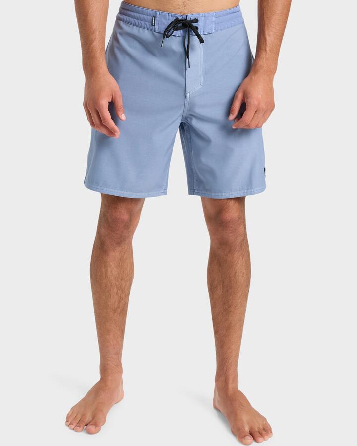 Image of Swimwear. Product name - Quiksilver Mens Surfsilk 18" Boardshorts Ashley Blue in Ashley Blue colour by brand - Quiksilver