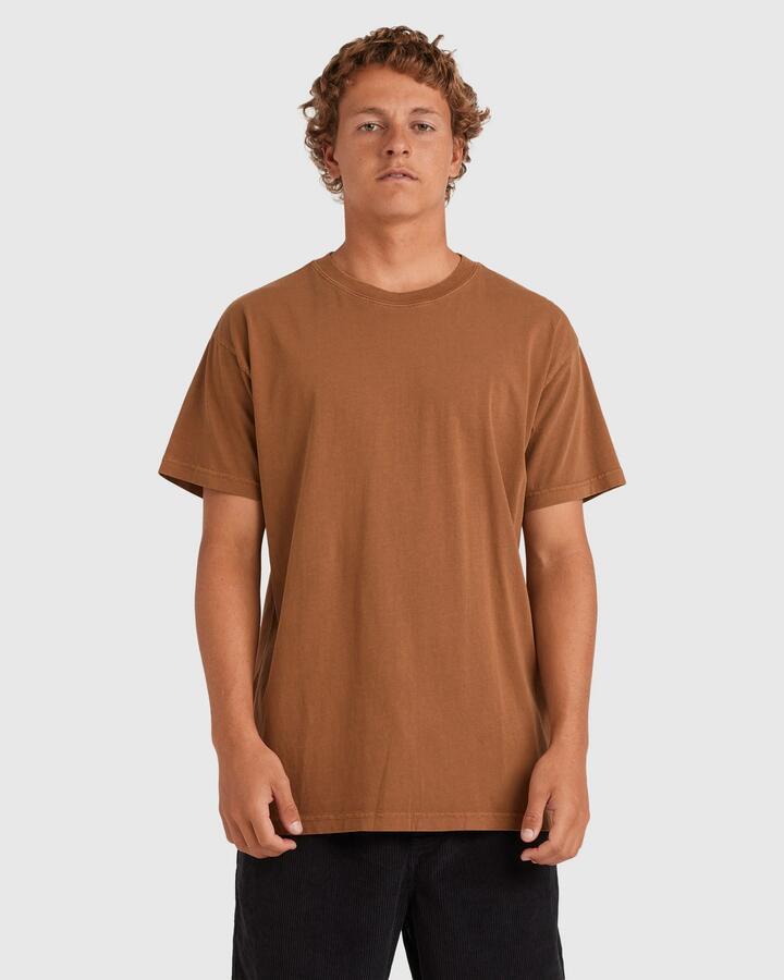 Image of T-Shirts. Product name - Billabong Mens Premium Wave Wash T-Shirt Tobacco in Tobacco colour by brand - Billabong