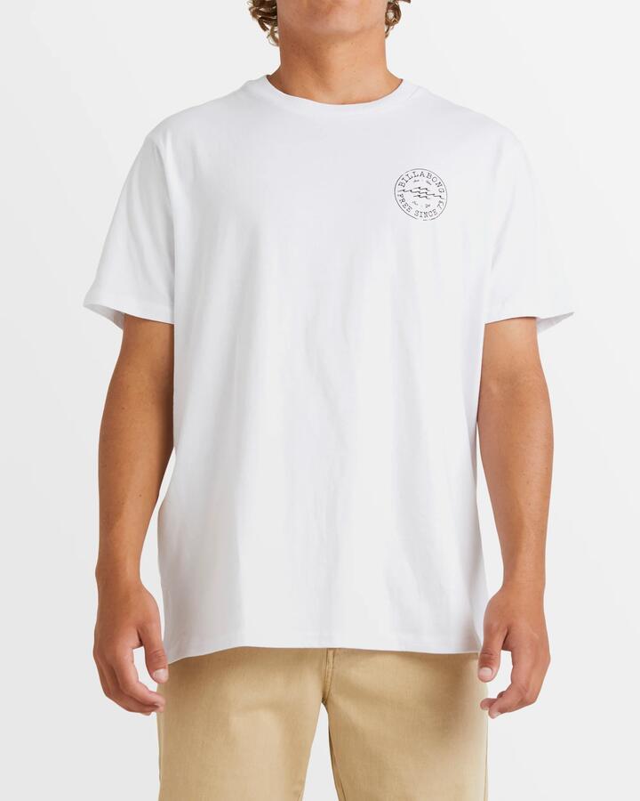 Image of T-Shirts. Product name - Billabong Mens Big Wave Daz T-Shirt White in White colour by brand - Billabong