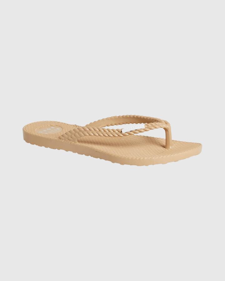 Image of Sandals. Product name - Billabong Womens Kick Back Solid Thongs Soft Sand in Soft Sand colour by brand - Billabong