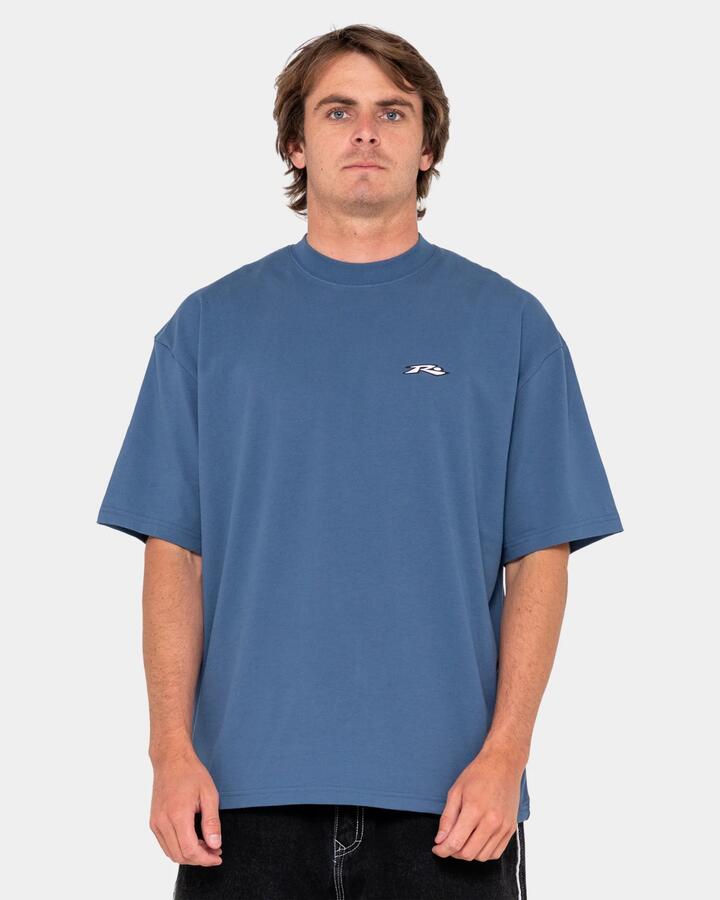 Image of T-Shirts. Product name - Rusty Mens Registered T-Shirt China Blue in China Blue colour by brand - Rusty