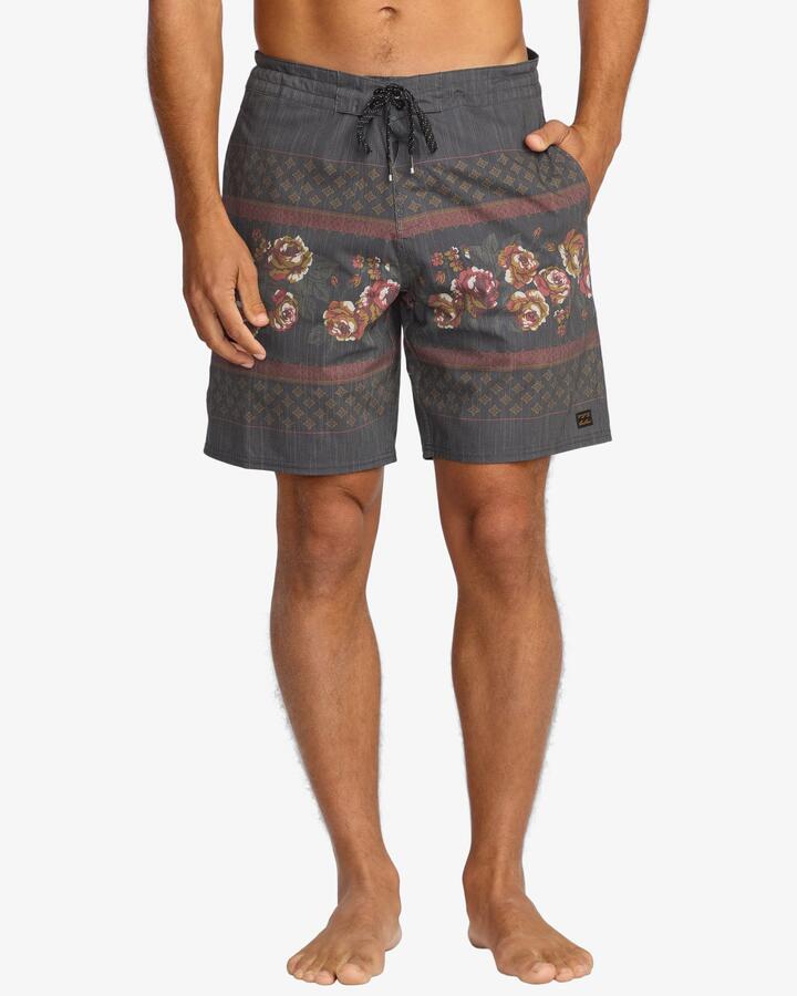 Image of Swimwear. Product name - Billabong Mens Sundays Lo Tide 18.5" Boardshorts Phantom - in Phantom colour by brand - Billabong