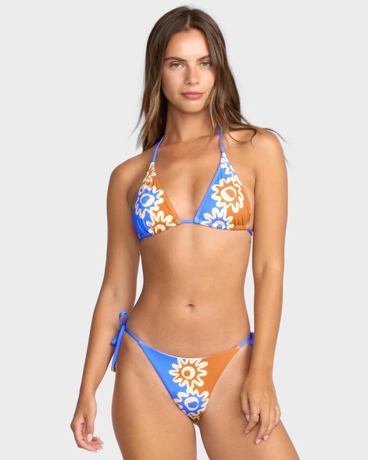 Image of Swimwear. Product name - Billabong Womens Trippin Dippin Remi Tri Bikini Top Multi in Multi colour by brand - Billabong
