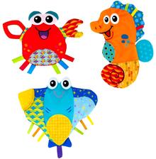Image of Baby Toys & Activity Equipment. Product name - Lamaze Crinklies Sea Friend Soft Baby Teether in colour by brand - Toymate