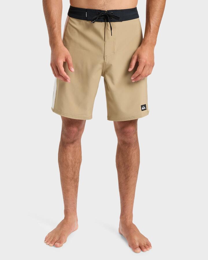 Image of Swimwear. Product name - Quiksilver Mens Surfsilk 19" Boardshorts Elmwood in Elmwood colour by brand - Quiksilver