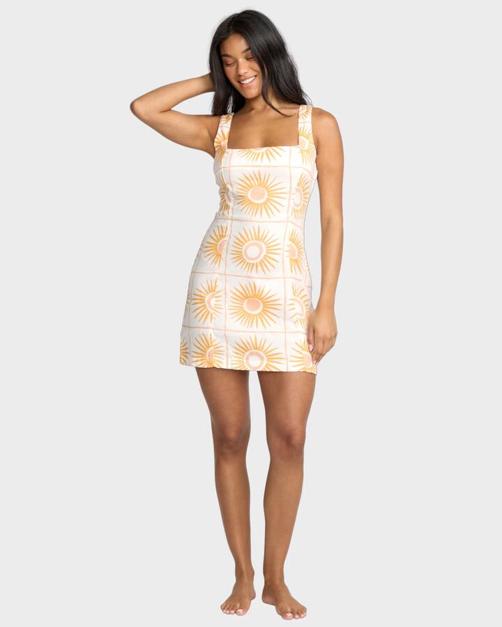 Image of Dresses. Productname: Billabong Womens Sunlit Sky Mini Dress Salt Crystal - in Salt Crystal colour by brand - Billabong