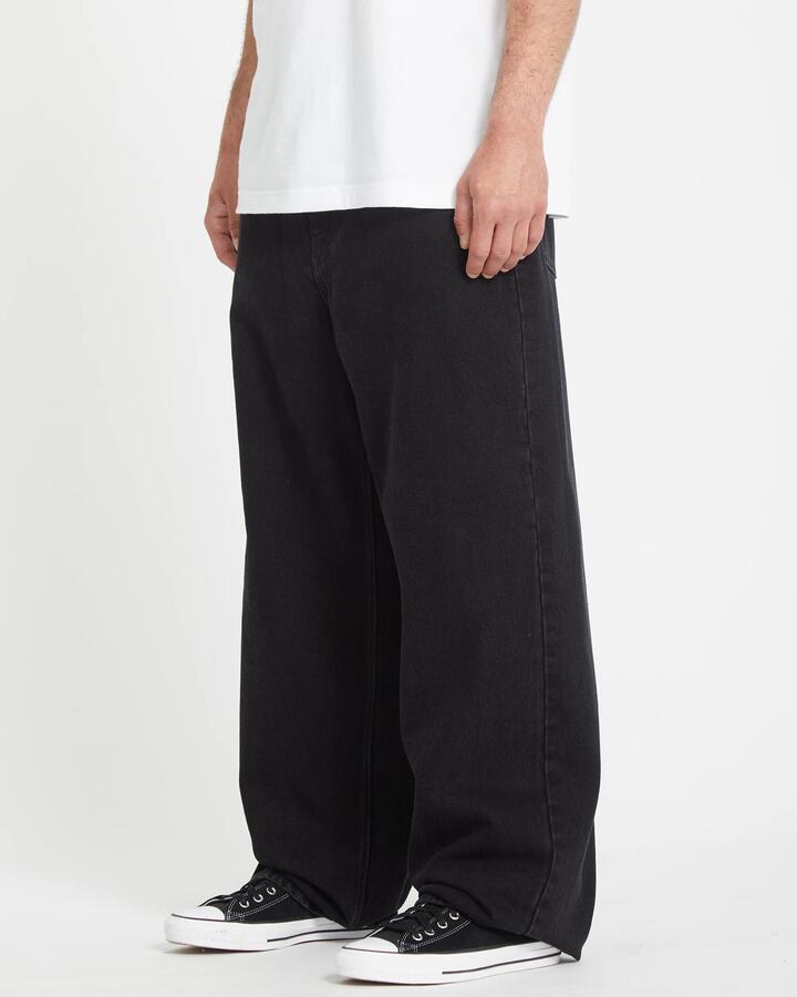 Image of Jeans. Product name - Volcom Mens Chillow Denim Jeans Black in Black colour by brand - Volcom