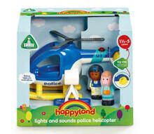Image of Baby Toys & Activity Equipment. Product name - Early Learning Centre Happyland Police Helicopter in colour by brand - Toymate