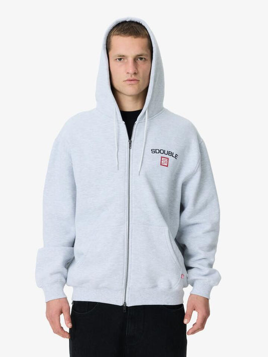 Image of a model wearing Outerwear. Productname: S-Double Cities Zip Thru in Ash Heather colour by brand - S-Double