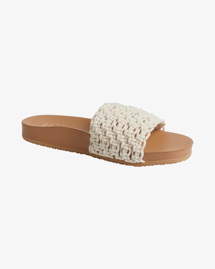 Image of Slippers. Product name - Billabong Womens Aurora Slides Whisper White in Whisper White colour by brand - Billabong