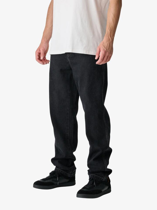 Image of a model wearing Denim. Productname: S-Double Denim Standard Jean in Black Rinse colour by brand - S-Double