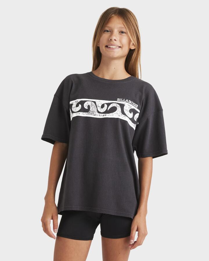 Image of T-Shirts. Productname: Billabong Girls 6-16 Wave Fade T-Shirt Off Black - in Off Black colour by brand - Billabong