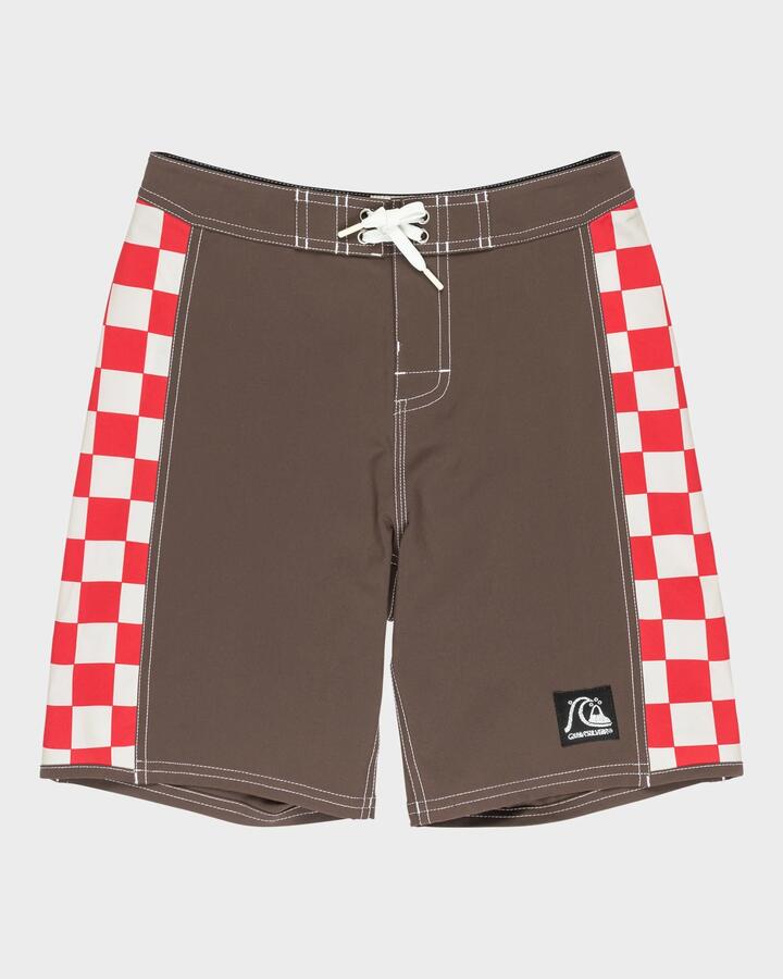 Image of Swimwear. Product name - Quiksilver Boys 8-16 Original 17" Boardshorts Chocolate Brown in Chocolate Brown colour by brand - Quiksilver