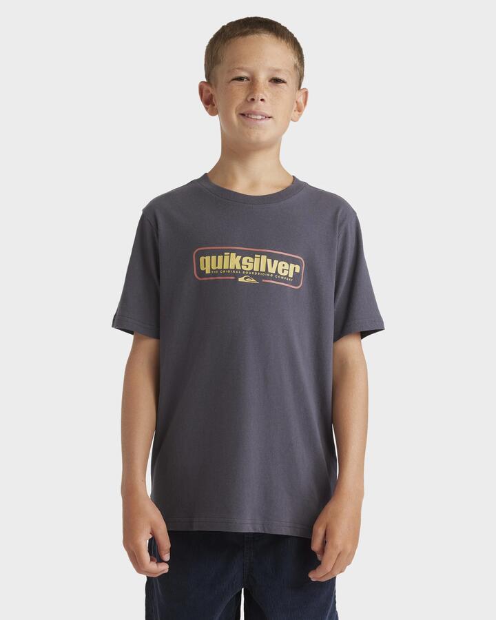 Image of T-Shirts. Product name - Quiksilver Boys 8-16 Retro Box T-Shirt India Ink in India Ink colour by brand - Quiksilver