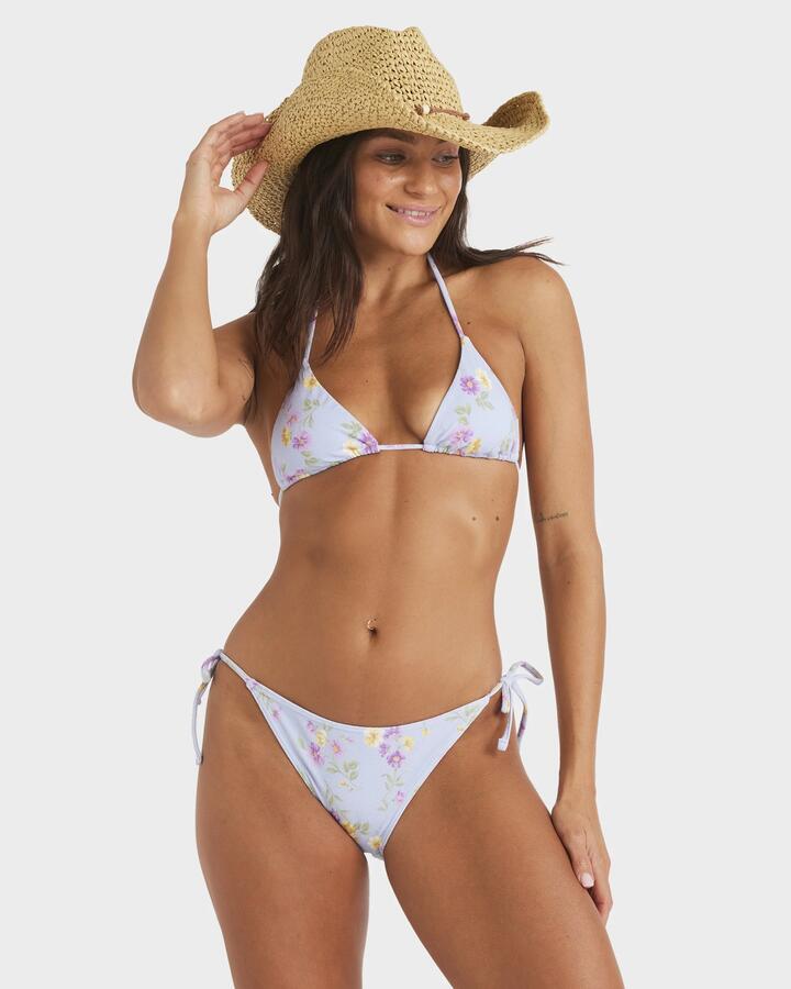 Image of Swimwear. Productname: Roxy - Womens Wildflower Cheeky Bikini Botom - Misty Blue - in Misty Blue colour by brand - Roxy
