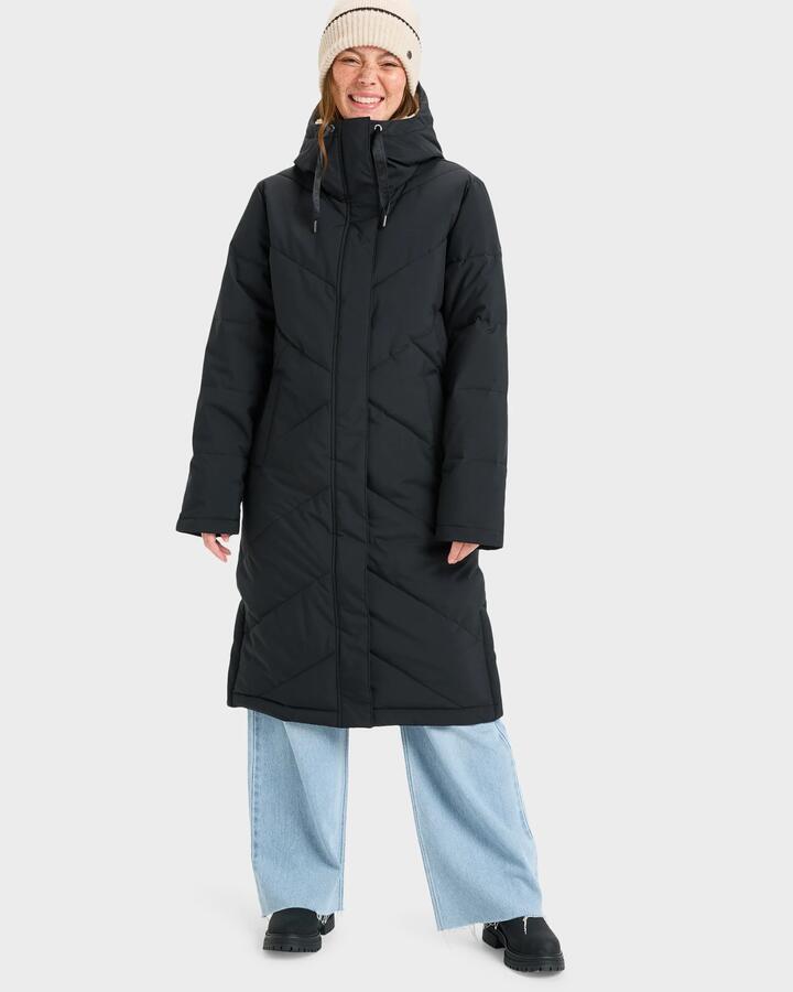 Image of Coats & Jackets. Product name - Roxy Womens Ellie Insulated Jacket True Black in True Black colour by brand - Roxy