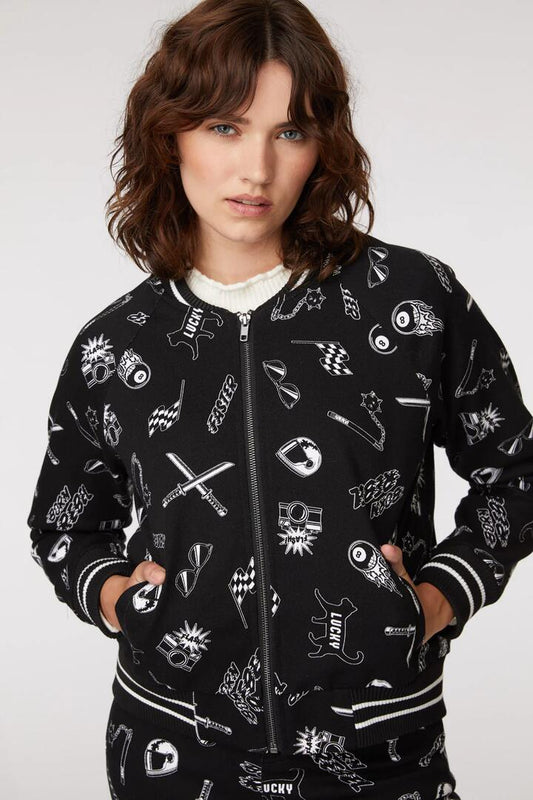 Image of a model wearing Outerwear. Productname: Desire For Revenge Jacket in Black colour by brand - Dangerfield