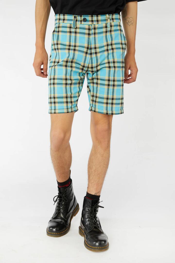 Image of a model wearing Shorts. Productname: Beat The Wave Short in Blue colour by brand - Dangerfield