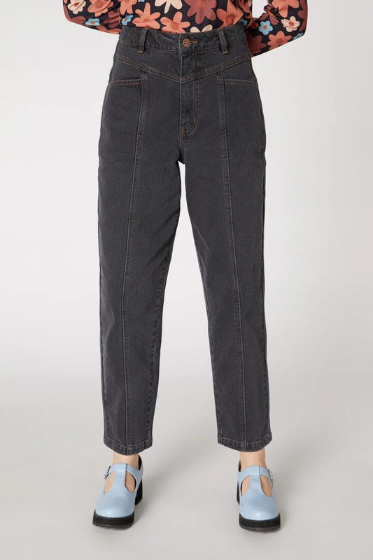 Image of a model wearing Denim. Productname: Raquel Jean in Black Denim colour by brand - Princess Highway