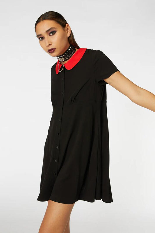 Image of a model wearing Dress. Productname: Stop It Dress in Black colour by brand - Black Friday