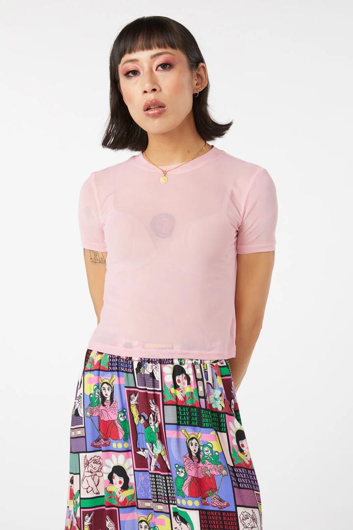 Image of a model wearing Tops. Productname: Messy Top in Blue colour by brand - Black Friday
