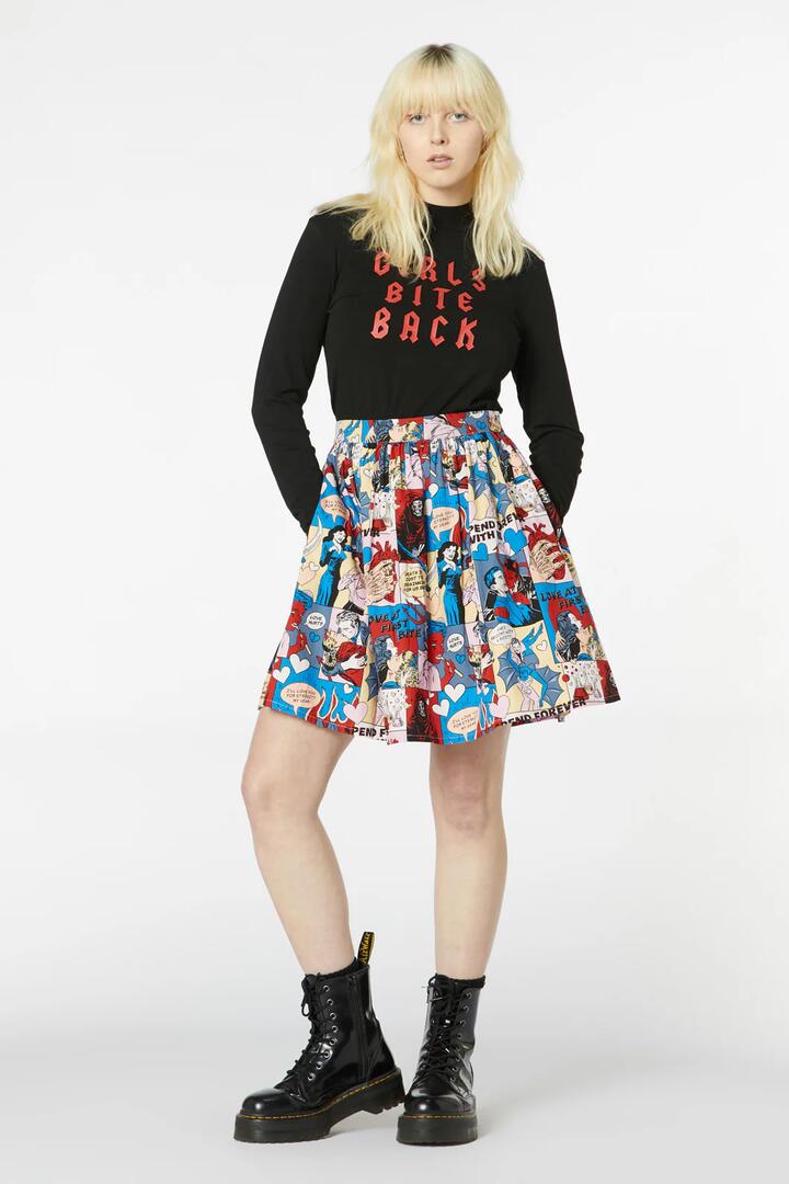 Image of a model wearing Skirts. Productname: Love At First Bite Skirt in Multi colour by brand - Black Friday