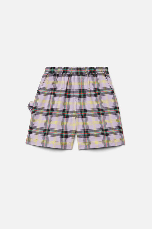 Image of a model wearing Shorts. Productname: Outsiders Kids Shorts in Black/Purple colour by brand - Dangerkids