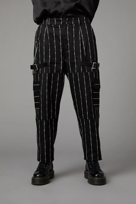 Image of a model wearing Pants. Productname: Funny Bone Unisex Pant in Black colour by brand - Black Friday