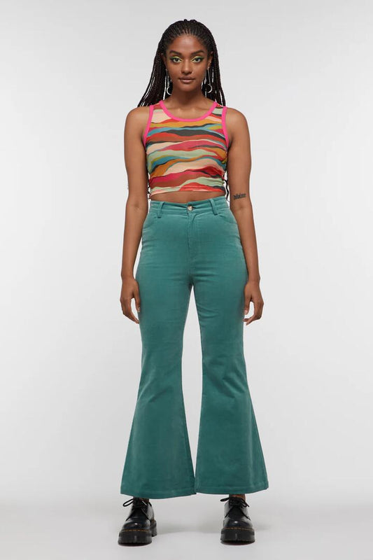 Image of a model wearing Tops. Productname: Grounded Tank in Multi colour by brand - Dangerfield