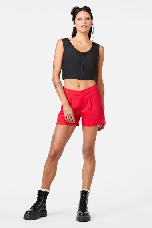 Image of a model wearing Tops. Productname: Have A Nice Trip Top in Black colour by brand - Dangerfield