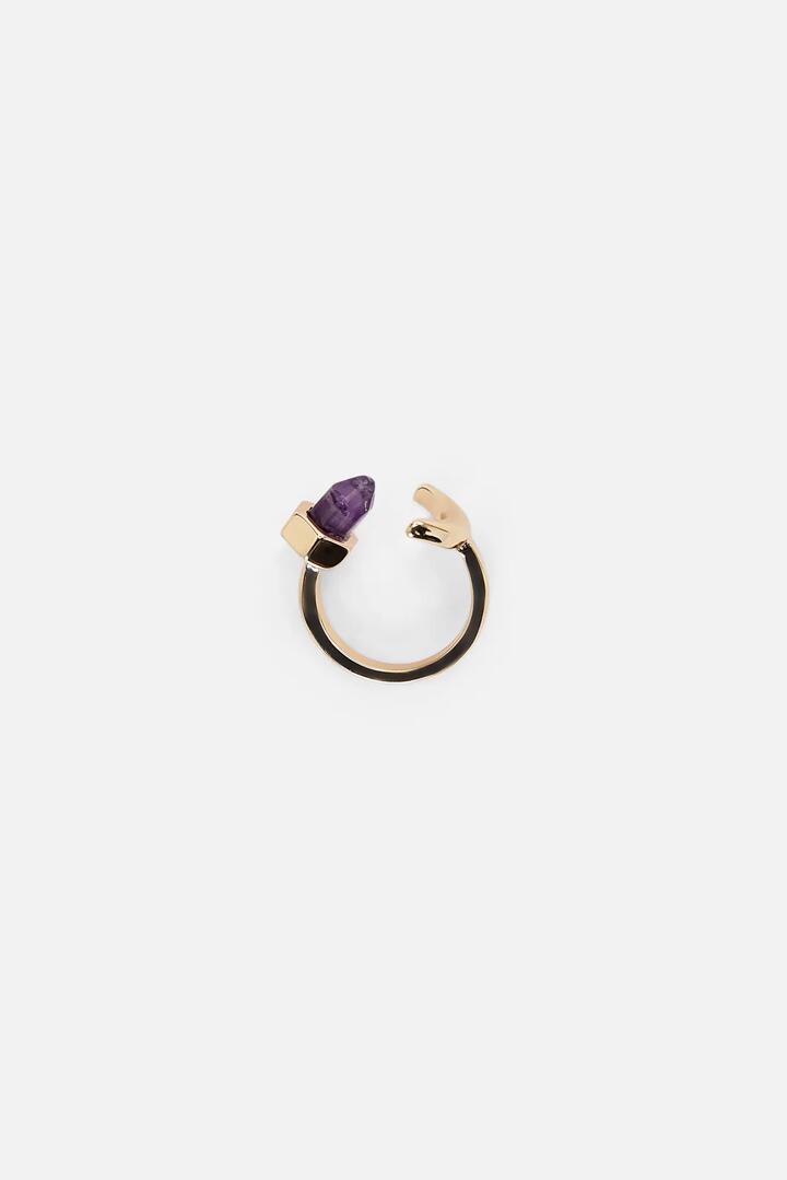 Image of Jewelry. Productname: Crystal Moon Ring in Gold colour by brand - Dangerfield