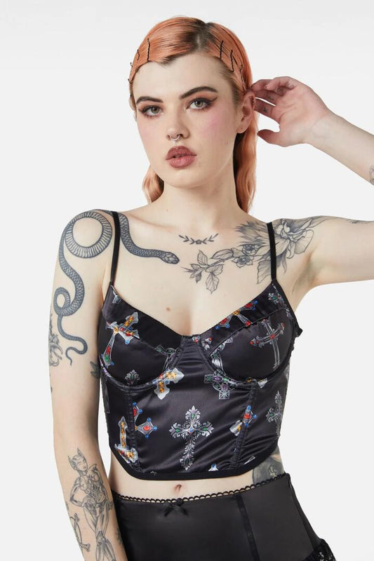 Image of Lingerie. Productname: Hope Had Died Corset in Black colour by brand - Dangerfield