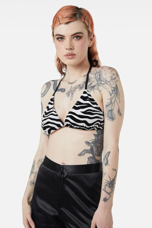 Image of Swimwear. Productname: Debbie Bikini Top in Black/White colour by brand - Dangerfield