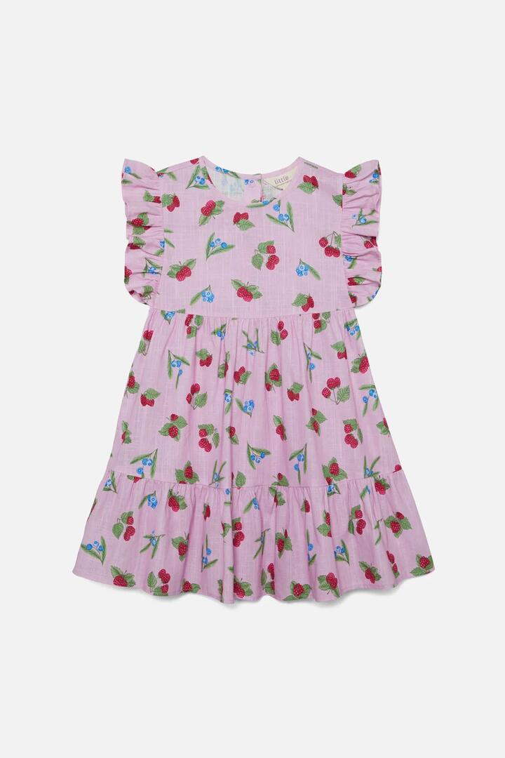 Image of a model wearing Dress. Productname: Berry Kids Dress in Pink colour by brand - Princess Highway Kids